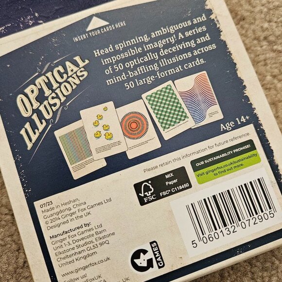 2014 Optical Illusions 50 Card Game Set by Ginger Fox - NEW - Picture 6 of 6